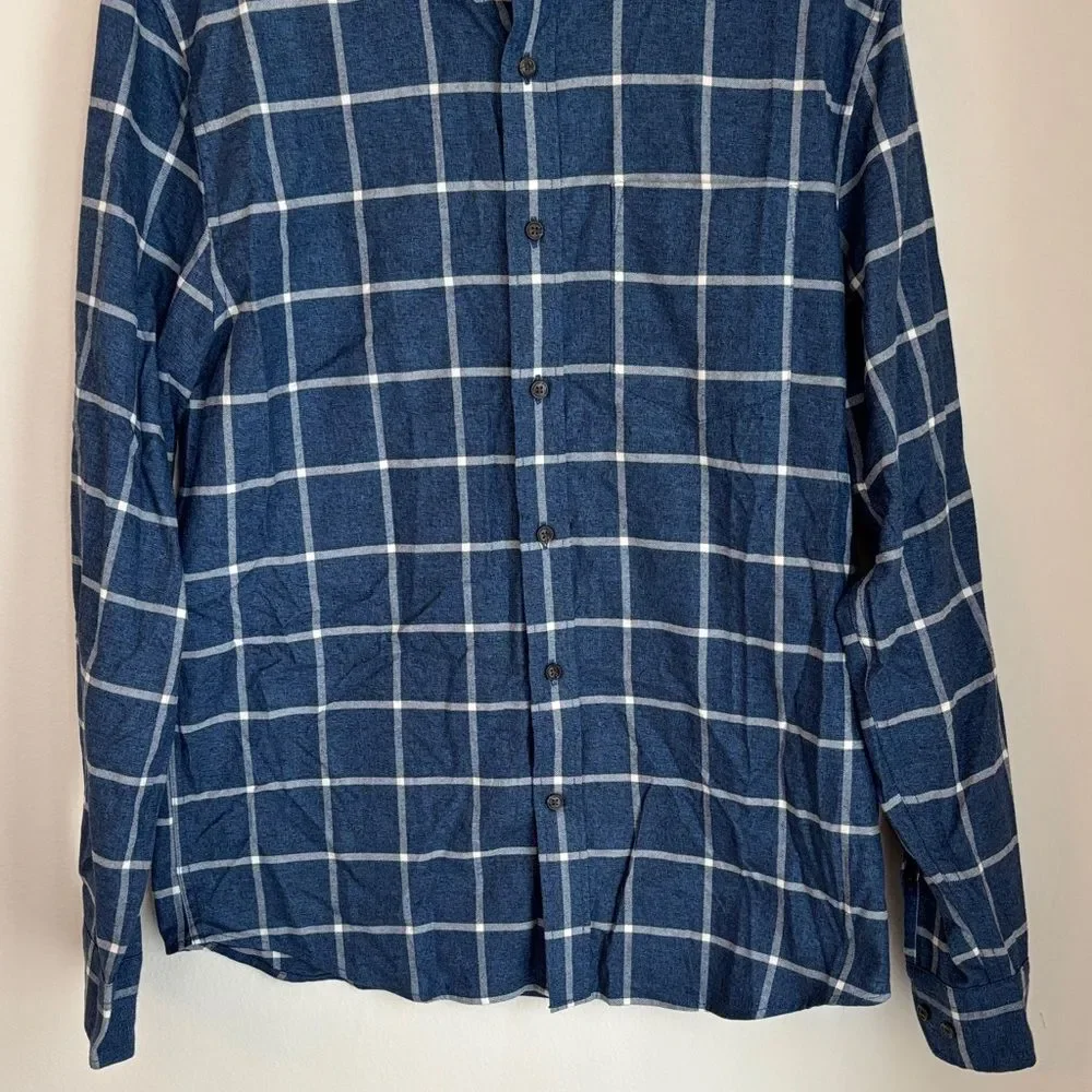 Banana Republic ultra soft flannel Plaid checkered Men's button down Shirt M NWT